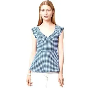 Deletta Tops Deletta Anthropologie Neo Gingham Open Back
